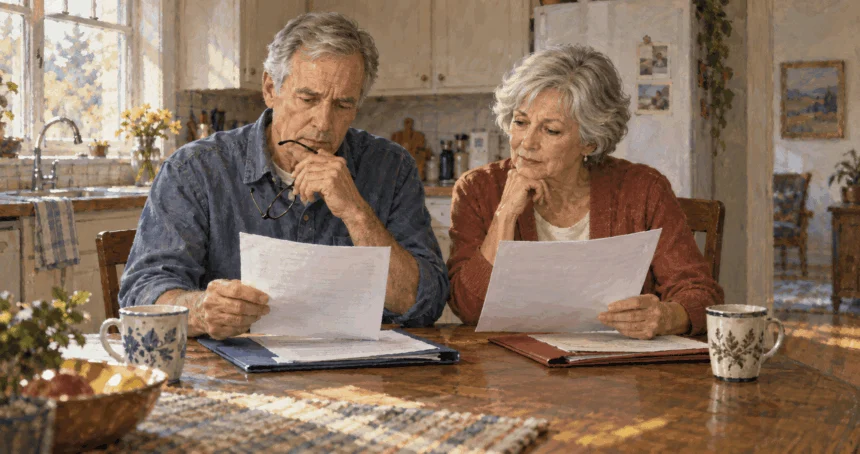 A retiree and partner compare two sources of retirement income.
