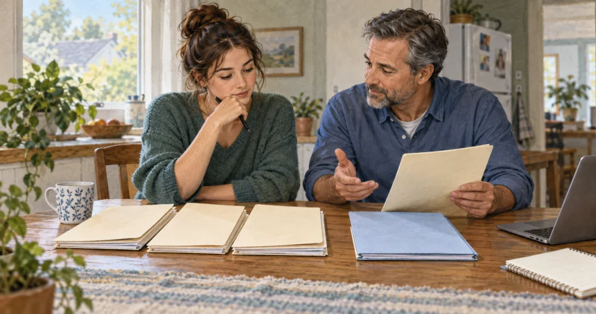 Borrower and adviser consider several loan folders beside one consolidation folder.