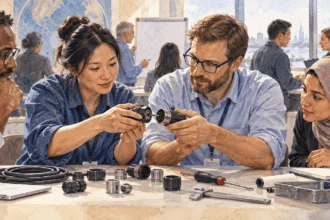 Engineers test whether two unbranded components fit together.