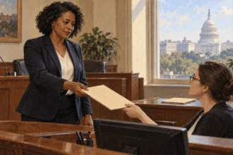 Local council members prepare a measure for review in a municipal chamber.