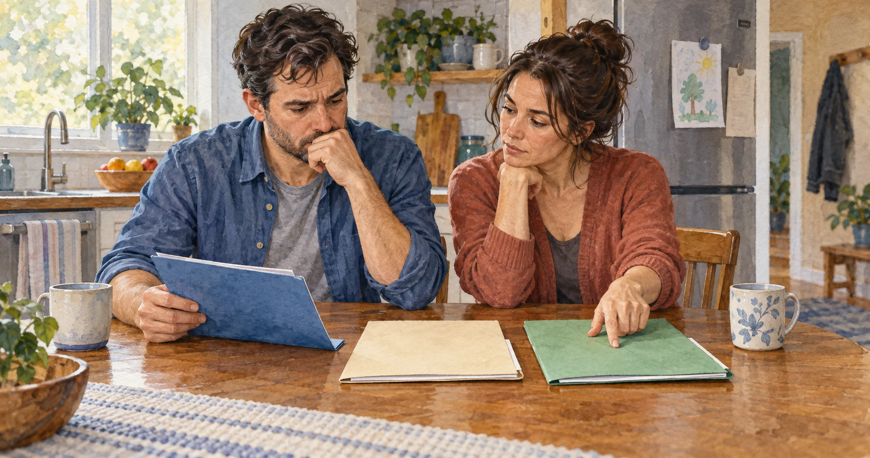 Adult comparing health-coverage options after job loss.